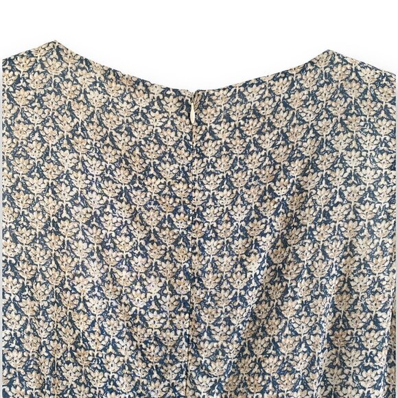 Rene Lezard Sleeveless Midi Dress in Print, Size 40‎ German (US10/L) - Picture 9 of 11